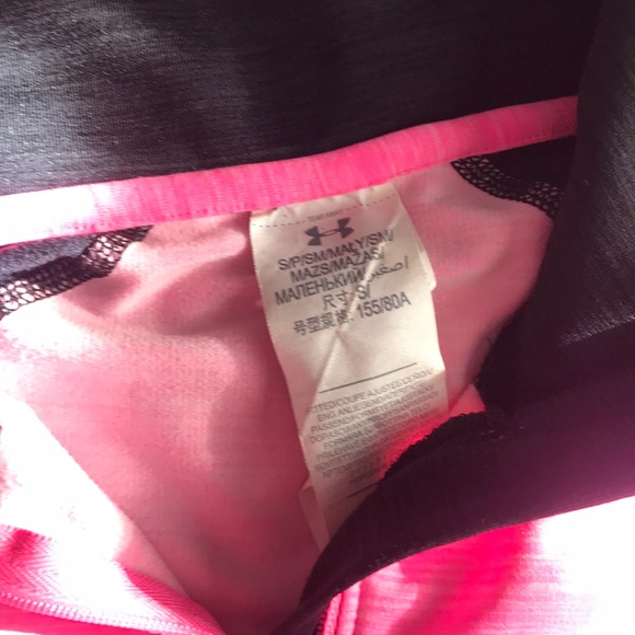 Under Armor Pink&Black Half Zip - Picture 2 of 4